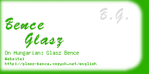 bence glasz business card